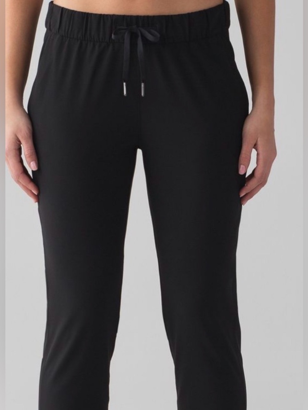 lululemon athletica On The Fly Black Tapered Leg Trouser